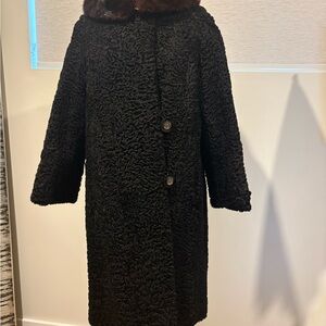 Luxurious Black Textured Teddy Jacket